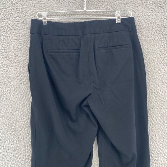 Talbots Pants Womens 6 Navy Stretch Pockets Tapered Leg Slim Crop Office Career - Picture 4 of 13